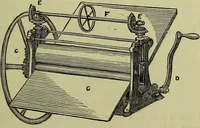 An illustration from The confectioners' hand-book and practical guide to the art of sugar boiling in all its branches : the manufacture of creams, fondants, liqueurs, pastilles, jujubes (gelatine and gum), comfits, lozenges (plain and medicated), chocolate, chocolate creams, drops, bars, &c; American caramels, ice creams and moulded ices of every description : jams, jellies and marmalades (by fire and steam). Preserved and crystalized fruits, candied peel, English and Scotch pastry, cordials and syrups for American hot & iced beverages. Aerated waters of every description, by hand and machine, for bottle, syphon, or fountain, ginger beer, horehound, and other fermented beers. The recipes are accompanied with full and clear instructions in every branch. Every information about colours and flavours; the best to use and how to make them. Useful notes on machinery for every purpose, and about one hundred illustrations. (1883)