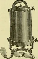 An illustration from The confectioners' hand-book and practical guide to the art of sugar boiling in all its branches : the manufacture of creams, fondants, liqueurs, pastilles, jujubes (gelatine and gum), comfits, lozenges (plain and medicated), chocolate, chocolate creams, drops, bars, &c; American caramels, ice creams and moulded ices of every description : jams, jellies and marmalades (by fire and steam). Preserved and crystalized fruits, candied peel, English and Scotch pastry, cordials and syrups for American hot & iced beverages. Aerated waters of every description, by hand and machine, for bottle, syphon, or fountain, ginger beer, horehound, and other fermented beers. The recipes are accompanied with full and clear instructions in every branch. Every information about colours and flavours; the best to use and how to make them. Useful notes on machinery for every purpose, and about one hundred illustrations. (1883)