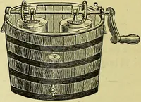 An illustration from The confectioners' hand-book and practical guide to the art of sugar boiling in all its branches : the manufacture of creams, fondants, liqueurs, pastilles, jujubes (gelatine and gum), comfits, lozenges (plain and medicated), chocolate, chocolate creams, drops, bars, &c; American caramels, ice creams and moulded ices of every description : jams, jellies and marmalades (by fire and steam). Preserved and crystalized fruits, candied peel, English and Scotch pastry, cordials and syrups for American hot & iced beverages. Aerated waters of every description, by hand and machine, for bottle, syphon, or fountain, ginger beer, horehound, and other fermented beers. The recipes are accompanied with full and clear instructions in every branch. Every information about colours and flavours; the best to use and how to make them. Useful notes on machinery for every purpose, and about one hundred illustrations. (1883)