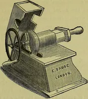 Picture 11 of 54 from The confectioners' hand-book and practical guide to the art of sugar boiling in all its branches : the manufacture of creams, fondants, liqueurs, pastilles, jujubes (gelatine and gum), comfits, lozenges (plain and medicated), chocolate, chocolate creams, drops, bars, &c; American caramels, ice creams and moulded ices of every description : jams, jellies and marmalades (by fire and steam). Preserved and crystalized fruits, candied peel, English and Scotch pastry, cordials and syrups for American hot & iced beverages. Aerated waters of every description, by hand and machine, for bottle, syphon, or fountain, ginger beer, horehound, and other fermented beers. The recipes are accompanied with full and clear instructions in every branch. Every information about colours and flavours; the best to use and how to make them. Useful notes on machinery for every purpose, and about one hundred illustrations. (1883), leaf 41
