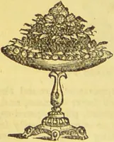 An illustration from Beeton's every-day cookery and housekeeping book : comprising instructions for mistress and servants, and a collection of over sixteen hundred and fifty practical receipts. With numerous wood engravings and one hundred and forty-two coloured figures, showing the proper mode of sending dishes to table. (1888)