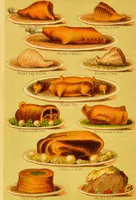 An illustration from Beeton's every-day cookery and housekeeping book : comprising instructions for mistress and servants, and a collection of over sixteen hundred and fifty practical receipts. With numerous wood engravings and one hundred and forty-two coloured figures, showing the proper mode of sending dishes to table. (1888)