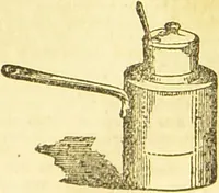 An illustration from Beeton's every-day cookery and housekeeping book : comprising instructions for mistress and servants, and a collection of over sixteen hundred and fifty practical receipts. With numerous wood engravings and one hundred and forty-two coloured figures, showing the proper mode of sending dishes to table. (1888)