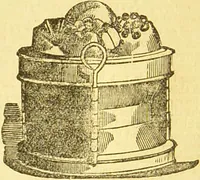An illustration from Beeton's every-day cookery and housekeeping book : comprising instructions for mistress and servants, and a collection of over sixteen hundred and fifty practical receipts. With numerous wood engravings and one hundred and forty-two coloured figures, showing the proper mode of sending dishes to table. (1888)