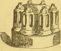 An illustration from Beeton's every-day cookery and housekeeping book : comprising instructions for mistress and servants, and a collection of over sixteen hundred and fifty practical receipts. With numerous wood engravings and one hundred and forty-two coloured figures, showing the proper mode of sending dishes to table. (1888)