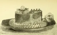 An illustration from The royal cookery book (le livre de cuisine) / by Jules Gouffé ; translated from the French and adapted for English use by Alphonse Gouffé ... comprising domestic and high-class cookery, illustrated with sixteen large plates printed in colours, and one hundred and sixty-one woodcuts from drawings from nature by E. Ronjat. (1883)