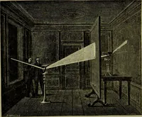 An illustration from Spectrum analysis in its application to terrestrial substances, and the physical constitution of the heavenly bodies / familiarly explained by H. Schellen ; translated from the second enlarged and revised German edition by Jane and Caroline Lassell ; edited with notes by William Huggins ; with numerous woodcuts and coloured plates, and Ångström's and Kirchhoff's maps. (1872)