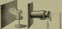 An illustration from Spectrum analysis in its application to terrestrial substances, and the physical constitution of the heavenly bodies / familiarly explained by H. Schellen ; translated from the second enlarged and revised German edition by Jane and Caroline Lassell ; edited with notes by William Huggins ; with numerous woodcuts and coloured plates, and Ångström's and Kirchhoff's maps. (1872)
