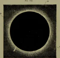 An illustration from Spectrum analysis in its application to terrestrial substances, and the physical constitution of the heavenly bodies / familiarly explained by H. Schellen ; translated from the second enlarged and revised German edition by Jane and Caroline Lassell ; edited with notes by William Huggins ; with numerous woodcuts and coloured plates, and Ångström's and Kirchhoff's maps. (1872)
