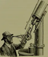 An illustration from Spectrum analysis in its application to terrestrial substances, and the physical constitution of the heavenly bodies / familiarly explained by H. Schellen ; translated from the second enlarged and revised German edition by Jane and Caroline Lassell ; edited with notes by William Huggins ; with numerous woodcuts and coloured plates, and Ångström's and Kirchhoff's maps. (1872)