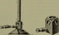 An illustration from Spectrum analysis in its application to terrestrial substances, and the physical constitution of the heavenly bodies / familiarly explained by H. Schellen ; translated from the second enlarged and revised German edition by Jane and Caroline Lassell ; edited with notes by William Huggins ; with numerous woodcuts and coloured plates, and Ångström's and Kirchhoff's maps. (1872)