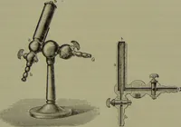 An illustration from Spectrum analysis in its application to terrestrial substances, and the physical constitution of the heavenly bodies / familiarly explained by H. Schellen ; translated from the second enlarged and revised German edition by Jane and Caroline Lassell ; edited with notes by William Huggins ; with numerous woodcuts and coloured plates, and Ångström's and Kirchhoff's maps. (1872)