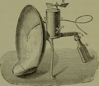 An illustration from Spectrum analysis in its application to terrestrial substances, and the physical constitution of the heavenly bodies / familiarly explained by H. Schellen ; translated from the second enlarged and revised German edition by Jane and Caroline Lassell ; edited with notes by William Huggins ; with numerous woodcuts and coloured plates, and Ångström's and Kirchhoff's maps. (1872)