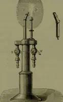 An illustration from Spectrum analysis in its application to terrestrial substances, and the physical constitution of the heavenly bodies / familiarly explained by H. Schellen ; translated from the second enlarged and revised German edition by Jane and Caroline Lassell ; edited with notes by William Huggins ; with numerous woodcuts and coloured plates, and Ångström's and Kirchhoff's maps. (1872)