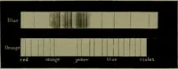 An illustration from Spectrum analysis in its application to terrestrial substances, and the physical constitution of the heavenly bodies / familiarly explained by H. Schellen ; translated from the second enlarged and revised German edition by Jane and Caroline Lassell ; edited with notes by William Huggins ; with numerous woodcuts and coloured plates, and Ångström's and Kirchhoff's maps. (1872)
