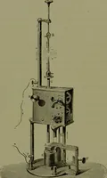 An illustration from Spectrum analysis in its application to terrestrial substances, and the physical constitution of the heavenly bodies / familiarly explained by H. Schellen ; translated from the second enlarged and revised German edition by Jane and Caroline Lassell ; edited with notes by William Huggins ; with numerous woodcuts and coloured plates, and Ångström's and Kirchhoff's maps. (1872)