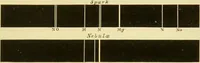 An illustration from Spectrum analysis : six lectures, delivered in 1868, before the Society of Apothecaries of London / by Henry E. Roscoe ; with appendices, coloured plates, and illustrations. (1869)
