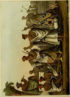 An illustration from Narrative of a ten years' residence at Tripoli in Africa: from the original correspondence in the possession of the family of the late Richard Tully, Esq., the British consul. Comprising authentic memoirs and anecdotes of the reigning bashaw, his family, and other persons of distinction; also, an account of the domestic manners of the Moors, Arabs, and Turks / Illustrated with a map and several coloured plates. (1816)
