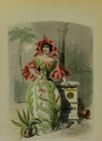 An illustration from Les fleurs animées / par J.J. Grandville ; introductions par Alph. Karr ; texte par Taxile Delord. (1847)