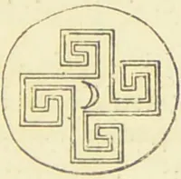 An illustration from La migration des symboles / [Eugène Félicien Albert Goblet d'Alviella]. (1891)