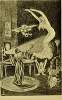 An illustration from La magie et l'hypnose : recueil de faits et d'expériences justifiant et prouvant les enseignements de l'occultisme / par Papus ; avec dessins de Ange Bossard, L. Bouchet, L. de Waldner et L. Delfosse. (1897)