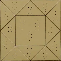An illustration from The principles of astrological geomancy : the art of divining by punctuation / according to Cornelius Agrippa and others ; with an appendix containing 2,048 answers to questions, by Franz Hartmann. (1889)