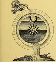 An illustration from Cinq traités d'alchimie des plus grands philosophes / Paracelse, Albert le Grand, Roger Bacon, R. Lulle, Arn. de Villeneuve ; traduits du latin en français par Alb. Poisson ; précédés de la table d'émeraude, suivis d'un glossaire. (1890)