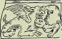 An illustration from Nicholas Flammel : his exposition of the hieroglyphical figures which he caused to be painted upon an arch in St. Innocents church yard in Paris : concerning both the theory and practice of the philosophers stone / faithfully and religiously done into English out of the French copy, by Eirenaeus Orandus. (1890)