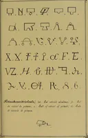 An illustration from Die Geheimsymbole der Chemie und Medicin des Mittelalters : eine Zusammenstellung der von den Mystikern und Alchymisten gebrauchten geheimen Zeichenschrift, nebst einem kurzgefassten geheimwissenschaftlichen Lexikon / von G.W. Gessmann. (1899)
