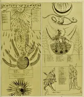 An illustration from Account of an alchemical roll on parchment, presented by the Earl of Cromarty in 1707 to the Royal College of Physicians of Edinburgh / with notes by John Small, M.A. (1876)