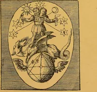 An illustration from Théories & symboles des alchimistes : le grand-oeuvre : suivi d'un essai sur la bibliographie alchimique due XIXe sìecle. (1891)