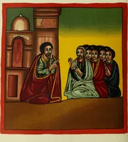 Picture 42 of 121 from The lives of Maba Seyon and Gabra Krestos : the Ethiopic texts / edited with an English translation and a chapter on the illustrations of Ethiopic mss. by E.A. Wallis Budge. (1898), leaf 186