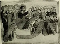 Picture 6 of 121 from The lives of Maba Seyon and Gabra Krestos : the Ethiopic texts / edited with an English translation and a chapter on the illustrations of Ethiopic mss. by E.A. Wallis Budge. (1898), leaf 37