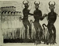 An illustration from The lives of Maba Seyon and Gabra Krestos : the Ethiopic texts / edited with an English translation and a chapter on the illustrations of Ethiopic mss. by E.A. Wallis Budge. (1898)