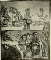 An illustration from The lives of Maba Seyon and Gabra Krestos : the Ethiopic texts / edited with an English translation and a chapter on the illustrations of Ethiopic mss. by E.A. Wallis Budge. (1898)