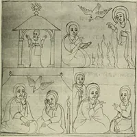 Picture 14 of 121 from The lives of Maba Seyon and Gabra Krestos : the Ethiopic texts / edited with an English translation and a chapter on the illustrations of Ethiopic mss. by E.A. Wallis Budge. (1898), leaf 53