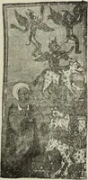 An illustration from The lives of Maba Seyon and Gabra Krestos : the Ethiopic texts / edited with an English translation and a chapter on the illustrations of Ethiopic mss. by E.A. Wallis Budge. (1898)