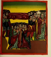 An illustration from The lives of Maba Seyon and Gabra Krestos : the Ethiopic texts / edited with an English translation and a chapter on the illustrations of Ethiopic mss. by E.A. Wallis Budge. (1898)