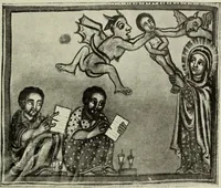 Picture 26 of 121 from The lives of Maba Seyon and Gabra Krestos : the Ethiopic texts / edited with an English translation and a chapter on the illustrations of Ethiopic mss. by E.A. Wallis Budge. (1898), leaf 77