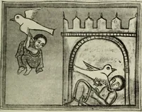An illustration from The lives of Maba Seyon and Gabra Krestos : the Ethiopic texts / edited with an English translation and a chapter on the illustrations of Ethiopic mss. by E.A. Wallis Budge. (1898)