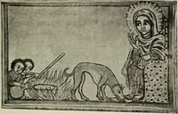 Picture 30 of 121 from The lives of Maba Seyon and Gabra Krestos : the Ethiopic texts / edited with an English translation and a chapter on the illustrations of Ethiopic mss. by E.A. Wallis Budge. (1898), leaf 85