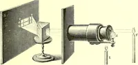 An illustration from Spectrum analysis in its application to terrestrial substances, and the physical constitution of the heavenly bodies / familiarly explained by H. Schellen ; translated from the second enlarged and revised German edition by Jane and Caroline Lassell ; edited with notes by William Huggins ; with numerous woodcuts and coloured plates, and Ångström's and Kirchhoff's maps. (1872)