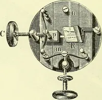 An illustration from Spectrum analysis in its application to terrestrial substances, and the physical constitution of the heavenly bodies / familiarly explained by H. Schellen ; translated from the second enlarged and revised German edition by Jane and Caroline Lassell ; edited with notes by William Huggins ; with numerous woodcuts and coloured plates, and Ångström's and Kirchhoff's maps. (1872)