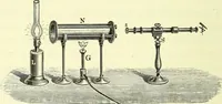 An illustration from Spectrum analysis in its application to terrestrial substances, and the physical constitution of the heavenly bodies / familiarly explained by H. Schellen ; translated from the second enlarged and revised German edition by Jane and Caroline Lassell ; edited with notes by William Huggins ; with numerous woodcuts and coloured plates, and Ångström's and Kirchhoff's maps. (1872)