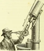 An illustration from Spectrum analysis in its application to terrestrial substances, and the physical constitution of the heavenly bodies / familiarly explained by H. Schellen ; translated from the second enlarged and revised German edition by Jane and Caroline Lassell ; edited with notes by William Huggins ; with numerous woodcuts and coloured plates, and Ångström's and Kirchhoff's maps. (1872)