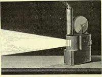 An illustration from Spectrum analysis in its application to terrestrial substances, and the physical constitution of the heavenly bodies / familiarly explained by H. Schellen ; translated from the second enlarged and revised German edition by Jane and Caroline Lassell ; edited with notes by William Huggins ; with numerous woodcuts and coloured plates, and Ångström's and Kirchhoff's maps. (1872)