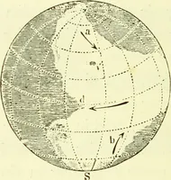 An illustration from Spectrum analysis in its application to terrestrial substances, and the physical constitution of the heavenly bodies / familiarly explained by H. Schellen ; translated from the second enlarged and revised German edition by Jane and Caroline Lassell ; edited with notes by William Huggins ; with numerous woodcuts and coloured plates, and Ångström's and Kirchhoff's maps. (1872)