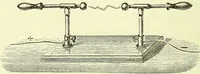 An illustration from Spectrum analysis in its application to terrestrial substances, and the physical constitution of the heavenly bodies / familiarly explained by H. Schellen ; translated from the second enlarged and revised German edition by Jane and Caroline Lassell ; edited with notes by William Huggins ; with numerous woodcuts and coloured plates, and Ångström's and Kirchhoff's maps. (1872)