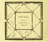An illustration from A key to physic, and the occult sciences : opening to mental view, the system and order of the interior and exterior heavens; the analogy betwixt angels, and spirits of men; and the sympathy between celestial and terrestrial bodies, from whence is deduced an obvious discrimination of future events, in the motions and position of the luminaries, planets, and stars; the universal spirit and economy of nature, in the production of all things; the principles of etherial, and atmospherical influx, in constituting the proper recipient of life; the active and passive tinctures requisite in the generation of men and brutes; and the foundation and necessity of that invisible agitation of matter, which stimulates and impels every living creature in the act of begetting its like; the properties of vegetable, mineral and animal magnetism: the fundamental causes and qualities, visible or occult, of all diseases, both of mind and body, and the simple modes prescribed by nature for their prevention and cure : to which are added, lunar tables, calculated from sidereal motion; exhibiting upon the most simple, yet unerring construction, the actual moment of the crisis of every disease, and the consequent termination thereof, whether for life or death: the whole forming an interesting supplement to Culpeper's family physician, and display of the occult sciences ; published for the good of all / by E. Sibly. (1821)