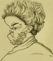 An illustration from A system of practical and scientific physiognomy, or, How to read faces : being a manual of instruction in the knowledge of the human physiognomy and organism, embracing the discoveries of located signs of character in the body and face, as shown by the five natural divisions of the countenance. Volume 2 / by Mary Olmstead Stanton. (1890)